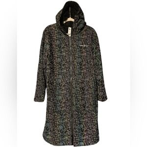 Shroom Beach Reflective Mushroom Fleece Cloak Coat Jacket Medium